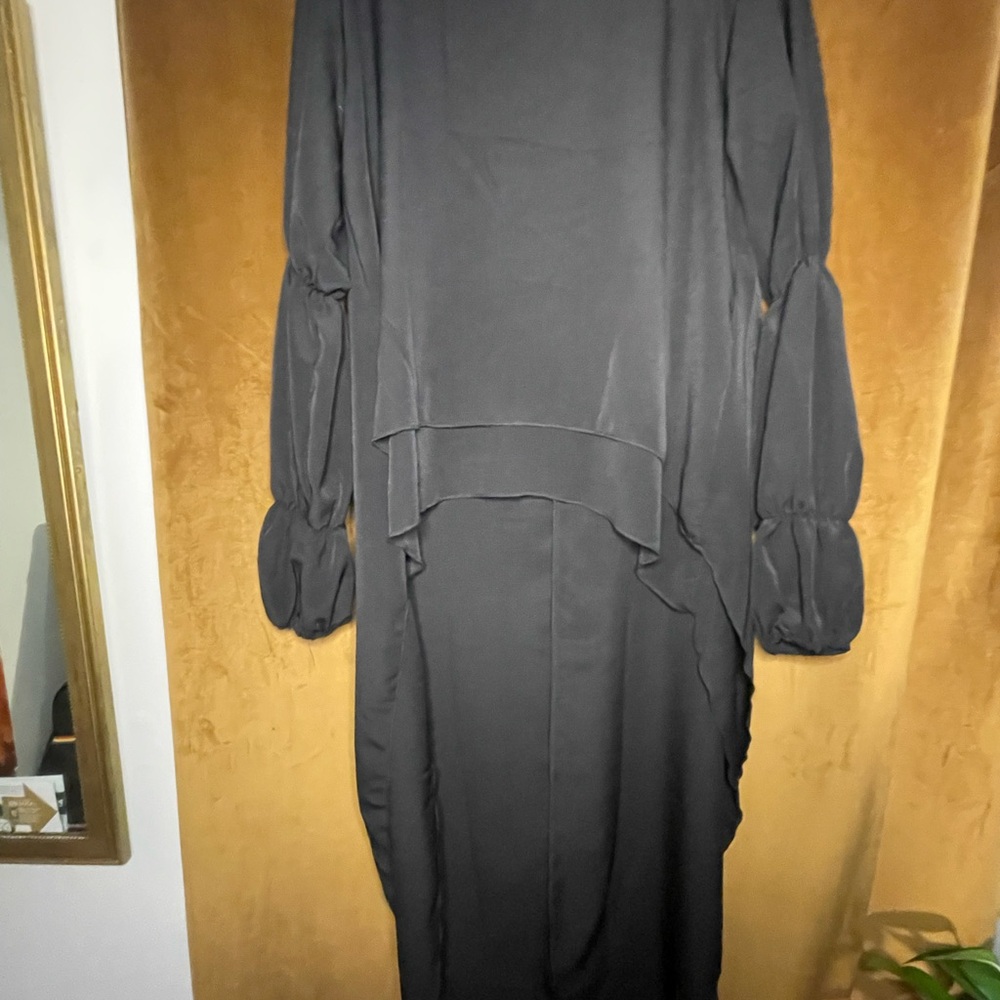 Elegant Black Women's short and long shirt